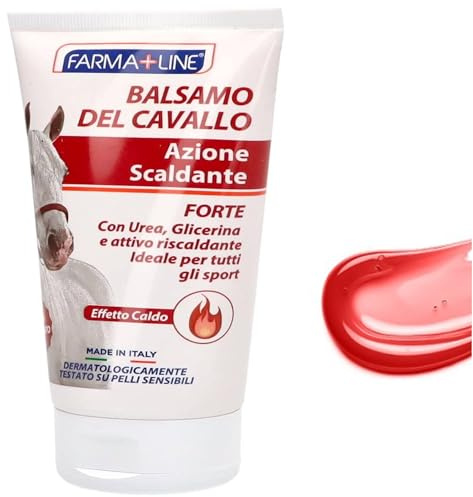 Balsamo del cavallo Forte Scaldante Crema Gel Effetto Caldo Defaticante | Caldo Termico con Urea e Glicerina per un Potente sollievo ai dolori Effetto Defaticante ai muscoli 150ml