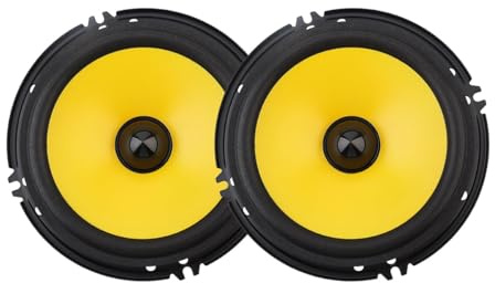 zalati 2 altoparlanti coassiali per auto da 6 pollici, gamma completa, bassi in metallo e magnete, potenza musicale massima di 600 W, potenza di 20 W