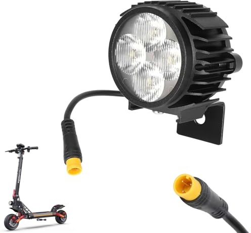 VOLOHAS Scheinwerfer für Kukirin G2 Pro/G2 ProDB/G2 Max Elektroroller, Frontlampe, wasserdicht und stoßfest, Zubehör für Elektroroller
