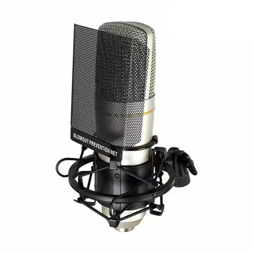 Zuoeay Micrófono de condensador profesional de diafragma grande vocal para juegos de computadora, micrófono de transmisión en vivo