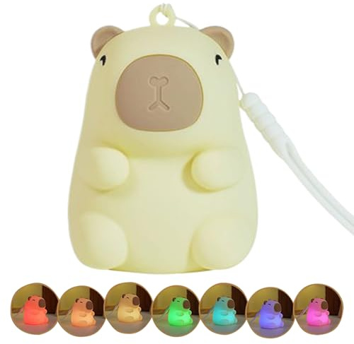 Zyntora Luz para Bolso | Colgante Capibara Para Mochila - De Luz Nocturna Portátil Recargable Por USB,Para Niños Niñas Escuela Viaje Auto Hogar Mujeres Hombres Llaves Bolso Mochila