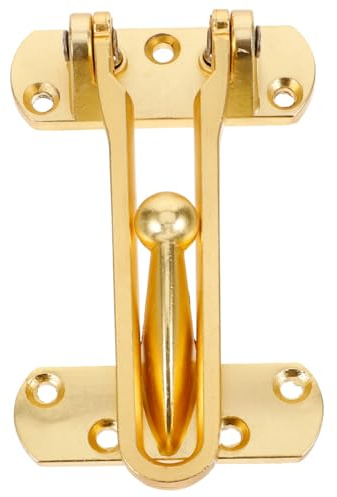 Kisangel Sicura Serratura Interna Antifurto per Porte Casa e Hotel Blocco Rinforzato Resistente e Facile da Installare Chiusura Protettiva per Solido Dorato