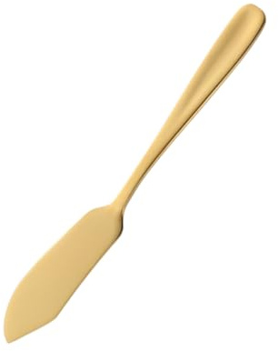 DOITOOL Couteau Beurre Acier Inoxydable Multifonction Doré pour Couper et Tartiner Fromage Beurre Confiture Lame Tranchante Facile à Utiliser