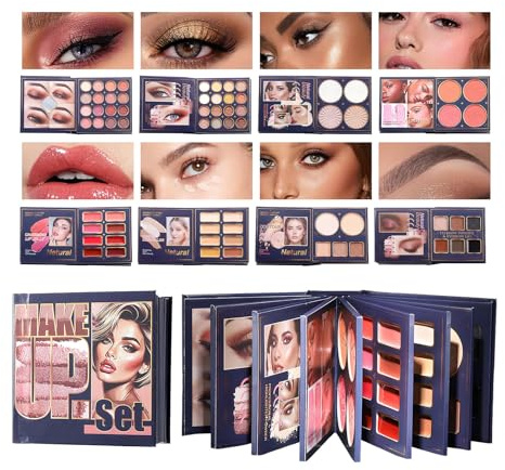 Palette de maquillage - Illuminateur et fard à joues longue durée - Palette illuminateur et à paupières pour femmes adolescentes filles anniversaire mariage fête