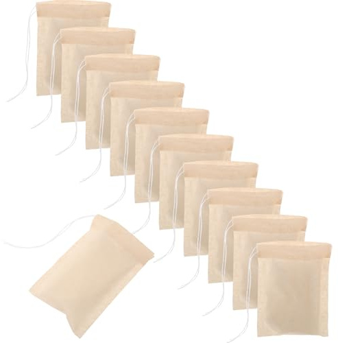 UKCOCO 100 Pezzi Bustine Filtro Tè Sfuso Coulisse in Carta Naturale, Sacchetti Filtro Monouso per Tè, Caffè e Tisane, Sacchetti per Infusi e Erbe Aromatiche, Uso Domestico e Tisane