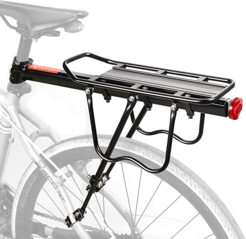 YEENAIV Gepäckträger Mountainbike Fahrradgepäckträger, Fahrrad Gepäckträger Universell Verstellbare Fahrradausrüstung Fahrradzubehör, 50 KG Tragkraft, mit Werkzeug und Reflektor für 26-29 Zoll