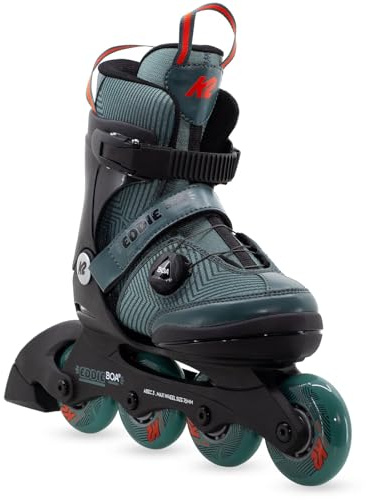 K2 Skates Inline Skates Eddie BOA Jungen Inline Skates — Dark Teal — 30M0701