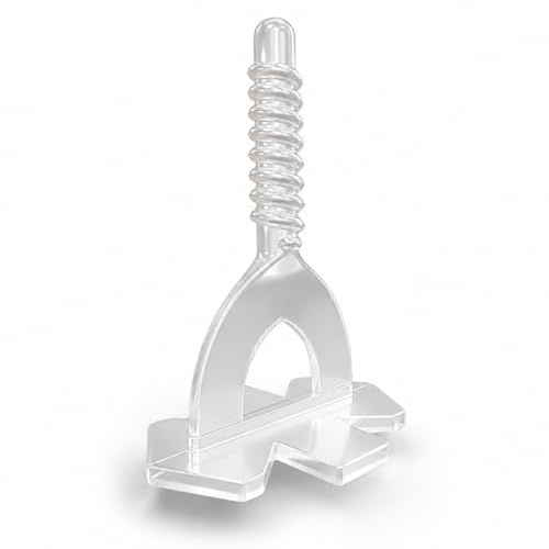 Lengüetas roscadas de 2 mm – 200 unidades – Sistema de nivelación de azulejos – Espaciadores de azulejos – Ayuda de colocación para pared y suelo – Accesorios para sistema de nivelación