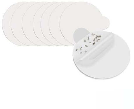 INF Paquete de 50 láminas adhesivas blancas para matamoscas eléctricas, 18 cm x 18 cm