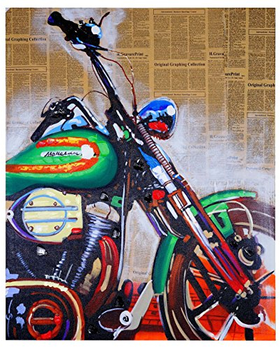 Mendler Ölgemälde Motorrad, 100x80cm
