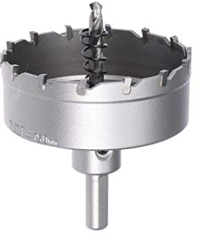 sourcing map Hartmetall Lochschneider, Lochsägen für 0,5mm-3mm Edelstahl 5mm Metallblech 75mm