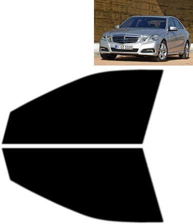 Passgenaue Tönungsfolie für-Mercedes E Class W212 4-Türen Limousine 2010-2015 - Vordere Seitenscheiben (05% Tiefschwarz)
