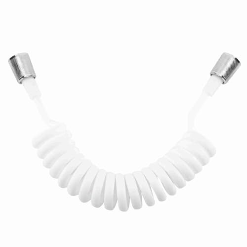 Omabeta Flexibler explosionsgeschützter 3,5 mm dicker Gelenk-Teleskop-Duschschlauch Badzubehör Toiletten-Bidet-Spritzpistole (Weiß)