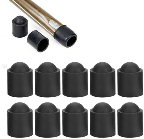 OUKENS Billard Queue Kopf, 10 Stück Pool Queue Spitze Gummiabdeckung Billard Queues Stick Schutzkappe Zubehör