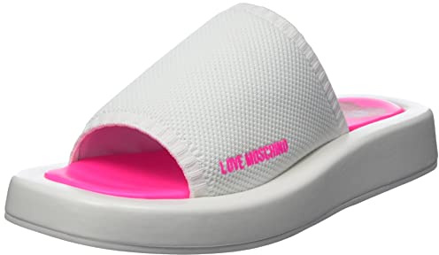 Love Moschino Dam Sabot Tofflor, Vit - 37 EU
