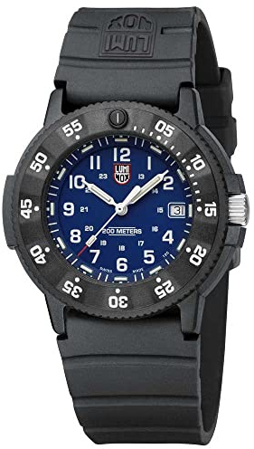 Luminox Herren Militär Uhr The Original Navy Seals 3000 Evo Series in der Farbe Schwarz mit Kautschukarmband, Gehäusedurchmesser: 43 mm, XS.3003.EVO