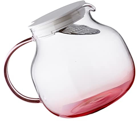 Zerodeko Bollitore Per Acqua Domestico Teiera in Vetro Delicata Accessorio Per Casa Utilizzato Per Acqua Fredda Birra Tè Freddo Bevande Fatte in Casa Realizzato in Materiale Alimentare Non