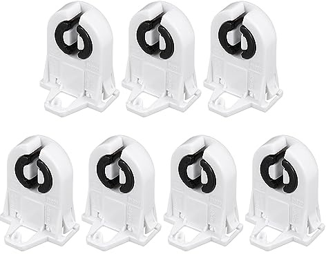 YOKIVE 7Stk Fluoreszierend Licht Halterung T8 Lampe Steckdose G13 Basis Nicht Geshuntete Steckdose Licht Ersatz Teile Toll für Haus Büro (Weiß 2A AC 500V)