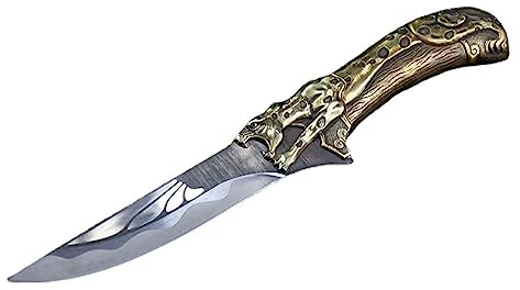 TABKER Handmade Damaskus Jagdmesser Osteotomiemesser Metzgermesser Messer aus einem Stück feststehende Klinge handgeschmiedetes Outdoormesser