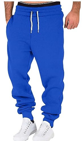 KONG JIMFAN Jogginghosen Herren Cargohose Pants Langgröße Hosenbund Enger Machen Schlaghose Herren Kletterhose Herren Herren Hosen Modern Herren Latzhose Sportbekleidungs(Blau,M