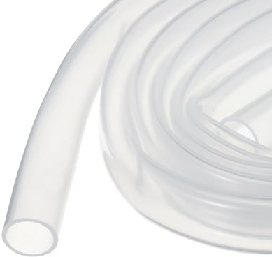 Rebower Tuyau en Silicone de 2M (7Pieds) 16mm DI 19mm DE Transparent pour Usage Industriel, Tuyau en Plastique Clair en Silicone pour Pompage, Vidange, Irrigation, Brassage, 5/8 x 3/4