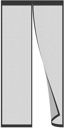 Magnet Fliegengitter tür 210x85cm Insektenschutz Magnetischer Fliegenvorhang Moskitonetz Automatisches Schließen für Balkontür Wohnzimmer Terrassentür Klebemontage ohne Bohren Schwarz