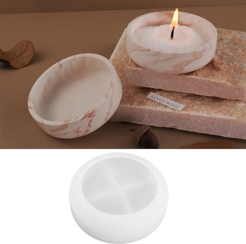 ALEFBET Silikonformen Gießformen, Kreativität Silikonform Kerzen Mini Schale, Duftkerzeschale Kerzen Formen Silikon, Silikon Gießform Kerzen, Gipsformen zum Gießen (Mini Schale A)