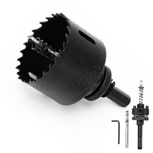 Lochsäge 60mm,Bi-Metall Bohrkrone set für Holz,Sechskant,SDS plus Schaft | Für Rigips, Dünne Metalle, Kunststoffe, Lochsägen Set
