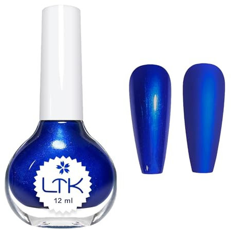 Blue Nail Polish - Royal Blue Nail Varnish - Shimmer Pearl Nail Polish - Long Lasting Quick Dry Nail Varnish - Smooth Nail Art Polish Easy To Apply For Women Girls Manicure DIY
