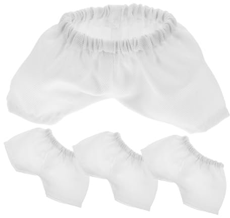 JUMPLAWN 4stücke Kuschelige Plüsch-bärenshorts Weiß Langlebige Puppenzubehör Unterwäsche Präzise Genähte Ersatzkleidung Für Teddybären Geeignet Für Einfache Verkleidungen Bei Puppen Und Kus