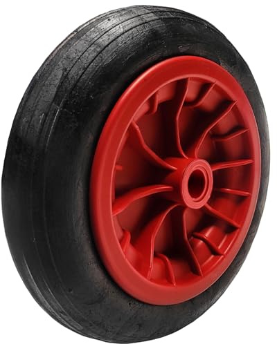 12 Inch Solid Wheelbarrow Wheel Puncture Proof Tyre Solid Wheel for Launching Trollies Sack Truck Hand Cart Trolley Wheelbarrow Wheel 1 Inch Bore