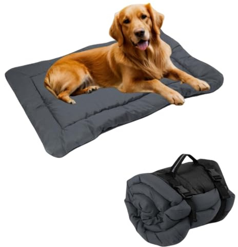 Faltbare Wasserdicht Hundematte,90*60cm Hundebett Tragbares Matratze für Kleine Mittlere Große Haustiere, Multifunktions Reisedecke für Outdoor-Reisen, Camping, Auto, Hundekiste, Sofa, Boden