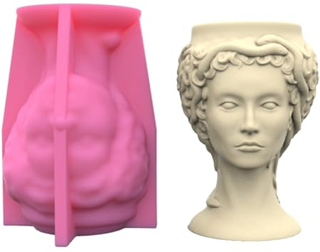 Moldes grandes de silicona con cabeza de serpiente para hacer macetas, macetas, macetas, moldes de silicona grandes con cabeza de serpiente