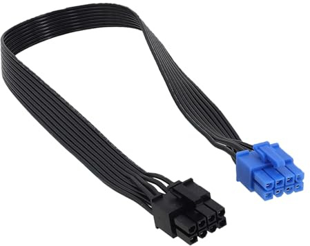 LLINthy Cable de alimentación de tarjeta gráfica de 8 pines y 16 pines, construcción de aislamiento reforzado, soporta operaciones continuas de GPU, servidores de grado de servidores, líneas de