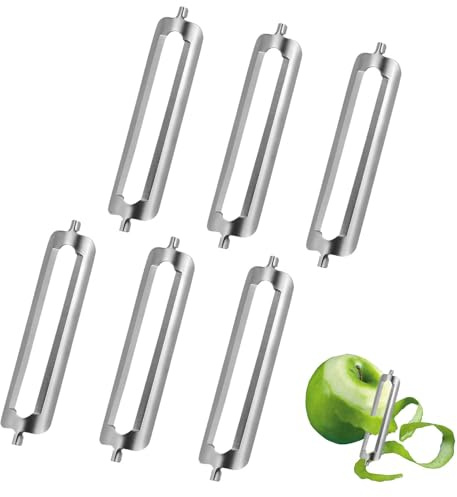 6 Stück Sparschäler Ersatzklinge, Tupperware SchäLer Ersatzklingen, Schäler für Tupperware Ersatzteile, Edelstahl Sparschäler Ersatzklingen für Gemüseschäler Kartoffelschäler Spargelschäler
