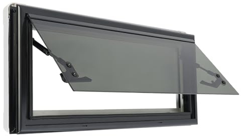 Ventana de caravana, ventana de caravana, ventana de RV, con estor integrado y mosquitera, para caravanas, furgonetas (700 x 300 mm)