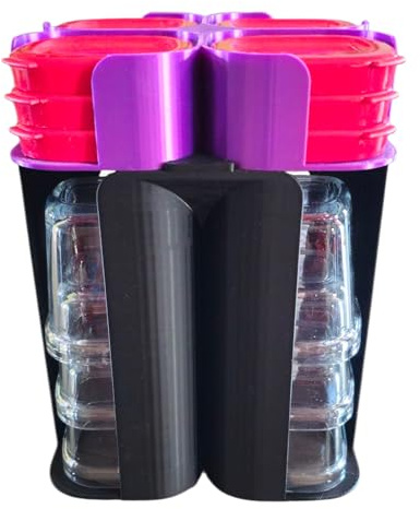 Générique Rangemement Noir pour 12 Pots et 12 couvercles pour yaourtière multidélices (Violet)