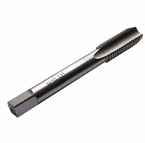 JoyousMall Maschio metrico sinistro M10 x 1,0 mm, strumento di filettatura in acciaio ad alta velocità per lavorazione dei metalli, passo 10 mm x 1 mm, taglierina filettata, confezione