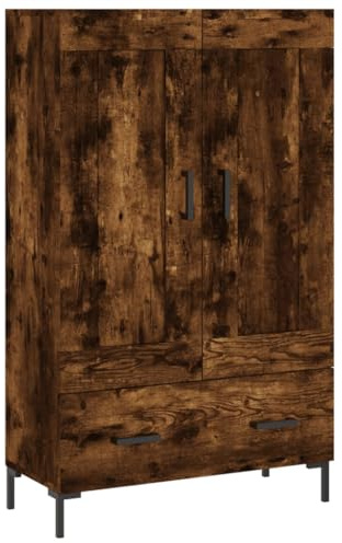 PUGYNBK Highboard - Credenza per affumicatura, 69,5 x 31 x 115 cm, in legno con ampio spazio di archiviazione e spazio di presentazione, con supporto da parete per il fissaggio