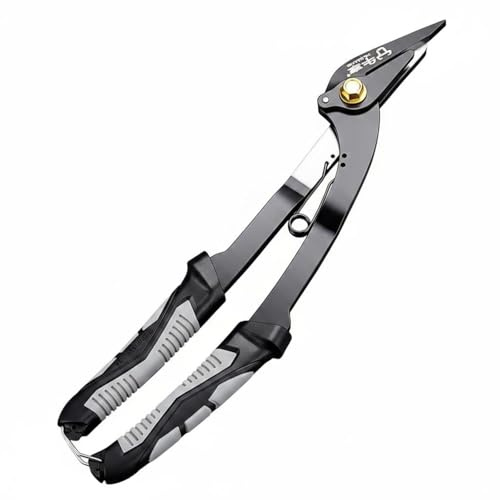 KiBcsLic Tin Nippers Industrial Grade Sheet Metal Nippers Heavy Duty Metal Shears for Metalworkers, Workshop, Professional 12-Inch Steel Strap Shear
