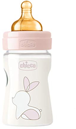 Chicco Original Touch Biberon, Bimba, Flusso Lento, Rosa, 150 ml