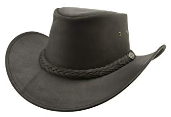 Black Jungle Calgary läderhatt cowboyhatt australienhatt hatt, svart, L