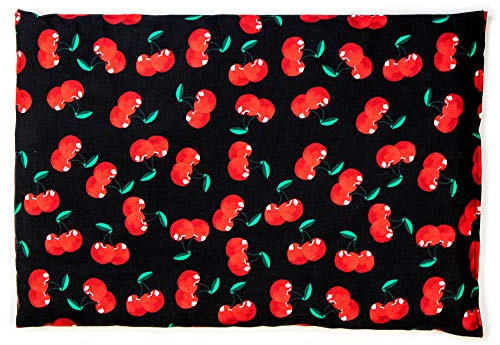 GIRAFFENLAND Dinkelkissen 30 x 20 cm, cherry-black - Als Wärmekissen & Kältekissen - Dinkel Körnerkissen für Mikrowelle und Backofen - 30x20cm