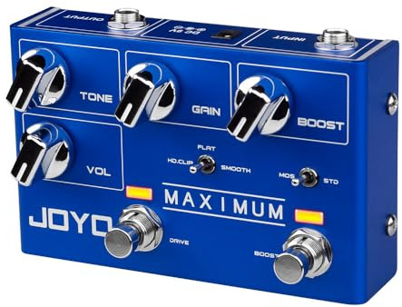 JOYO Pedales Overdrive Serie R Pedal de doble canal Efecto Overdrive limpio y salvaje para guitarra eléctrica (Máximo R-05)