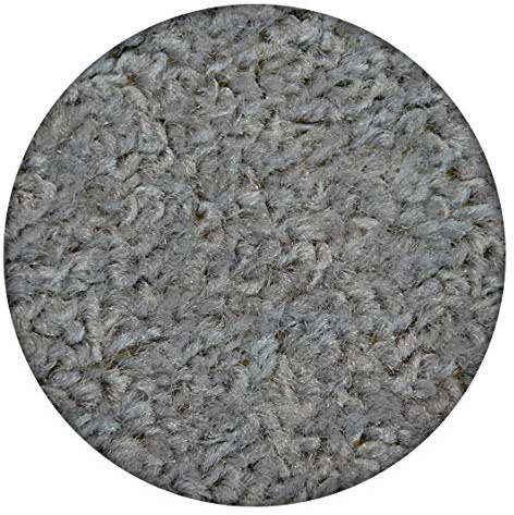 rugsx Teppich Eton für Wohnzimmer und Schlafzimmer Silber Grau Rund 100 cm