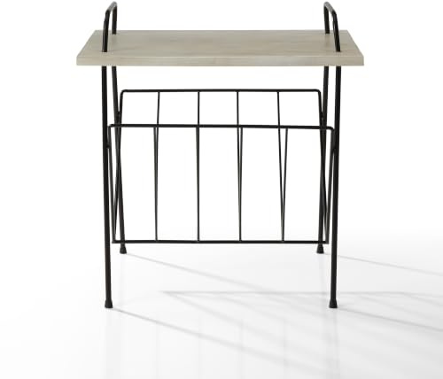 Crosley ST77-NA Wiltshire skivspelare stativ med skivförvaring, naturlig