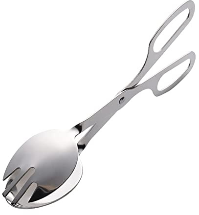 Salad Tong Stainless Steel Buffet Tong Salad Scissor Tong Food Serving Tong for Catering Kitchen Party, Cake, Bread, Fruit, Frying (8 Inch)