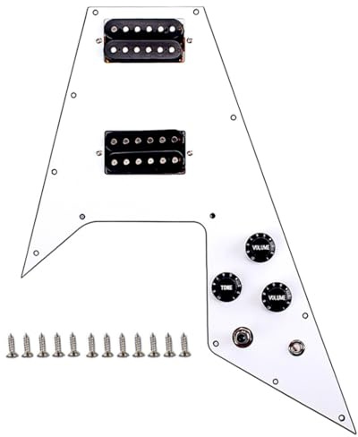 Gitarren-Schlagbrett V vorverdrahteter Kratzplatten-Tonabnehmer Ersatzteil Musikinstrumente Befestigung Saitenzubehör