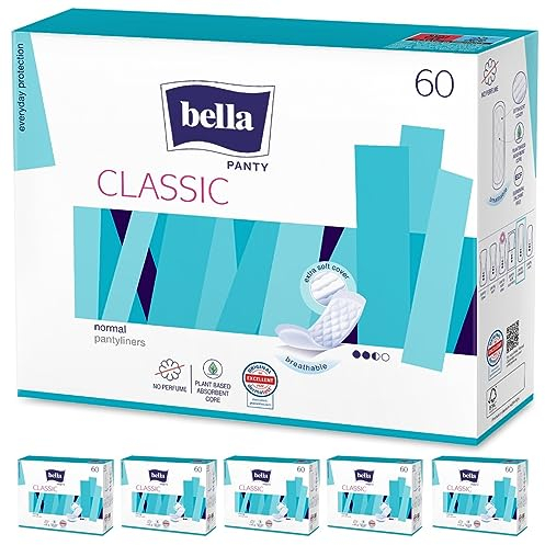 bella Panty Slipeinlagen Classic 6er Pack (6x60 Stück) | parfümfreie, atmungsaktive und weiche Slipeinlagen für Damen