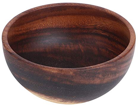 Juego De Ensaladeras De Madera, Ensaladera De Madera De Acacia, Cuenco De Madera Para Cena, Plato De Madera Hecho De Madera Entera Para Contener Ensalada De Frutas, Alimentos, 16x7cm